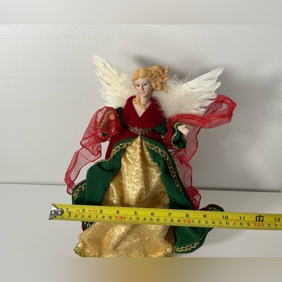Angel Christmas Tree Topper Holiday Ceramic Face - Picture 5 of 5